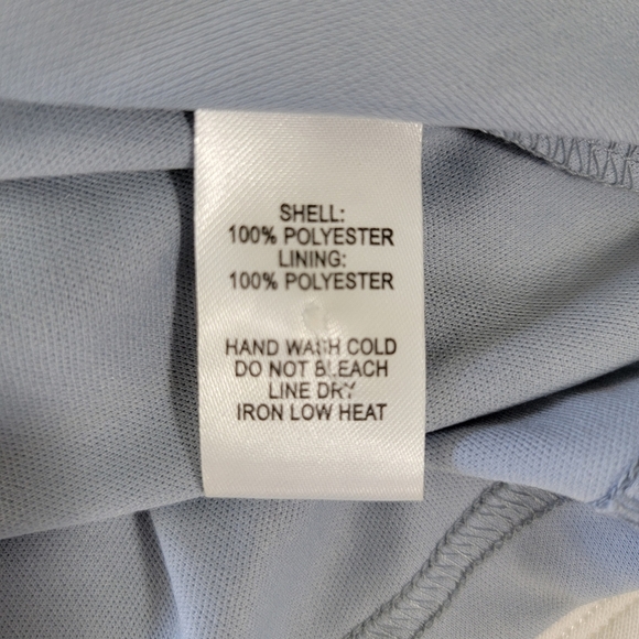 NWT Lulus Much Love Light Blue Swiss Dot Long Sleeve Tie Front Mini Dress XS - Picture 10 of 12